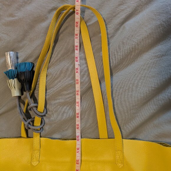 Yellow Leather Tote Bag - Picture 6 of 6